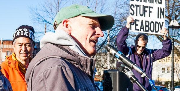 Roger Rosen, hunger striker, leads singing