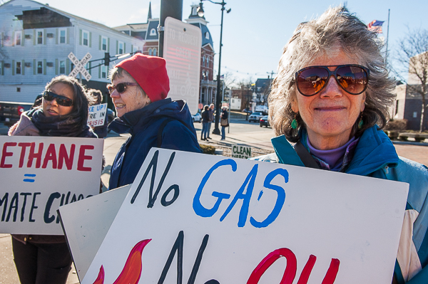 Women at standout in Peabody Square