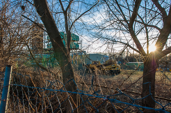 Grassy area of the Waters River Facility of the Peabody Municipal Light Plant, planned location of the fossil fuel peaker generator