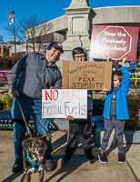 Tristan Brown and family at Peabody Square standout