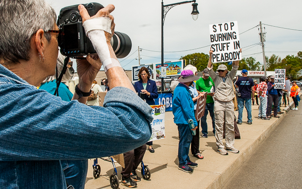 Freelance photographer Marilyn Humphries is attuned to the goals and motivations of the protestors.