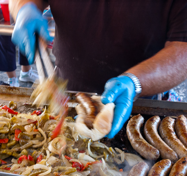 Food stand at international festival