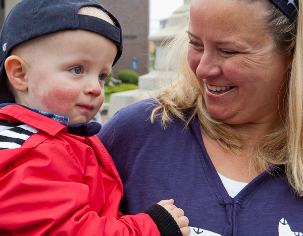 Women and child at Memorial Day parade