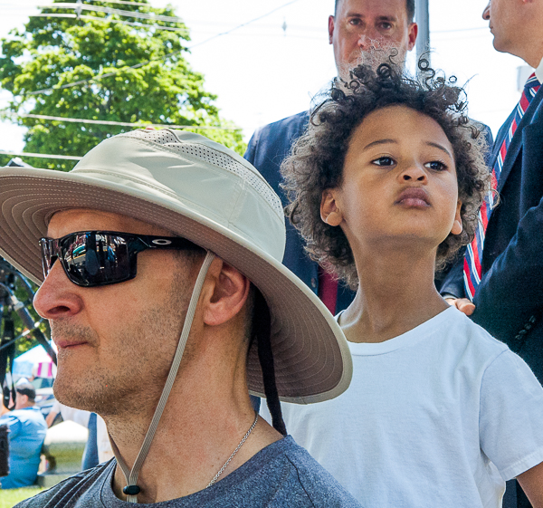 Boy watches the Memorial Day parade