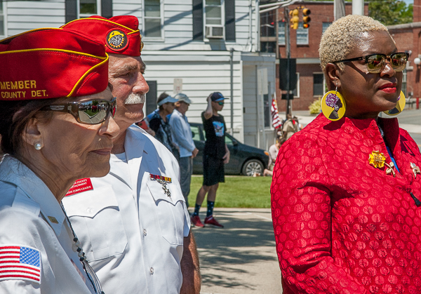 Veterans watching ceremony