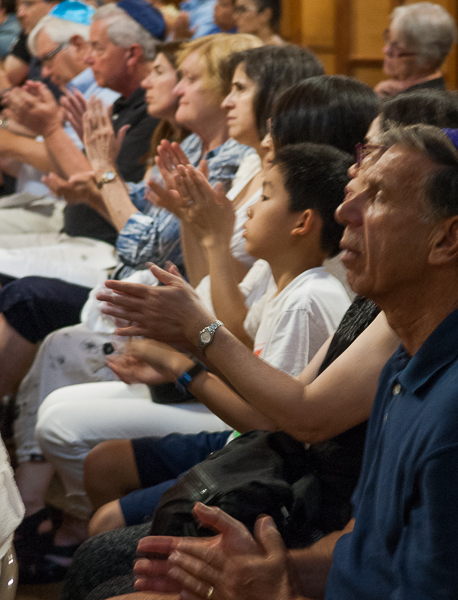 Audience/congregation at interfaith gathering, Temple Tiferet Shalom