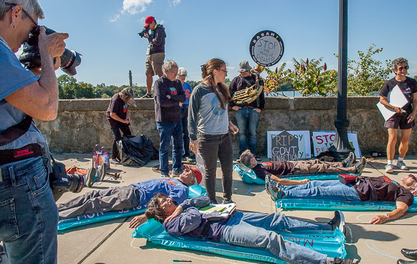 Photographers capture images of the die-in