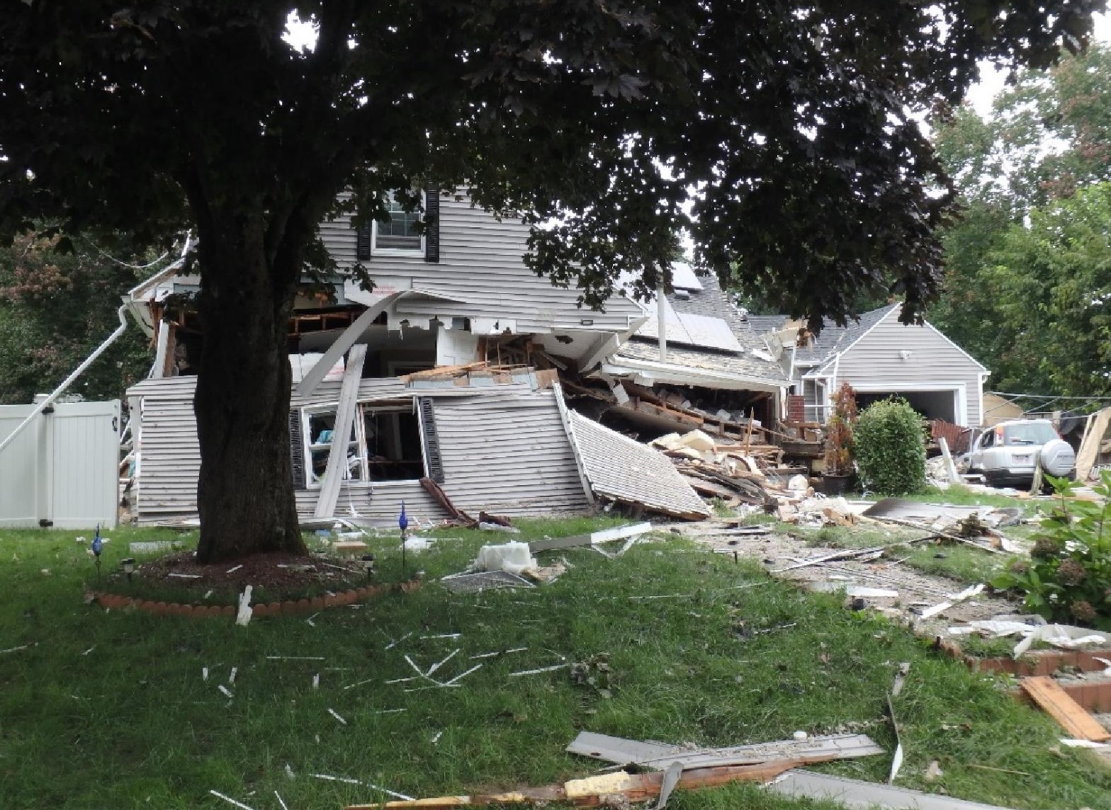 House destroyed by blast