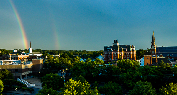 Rainbow over Peabody Square