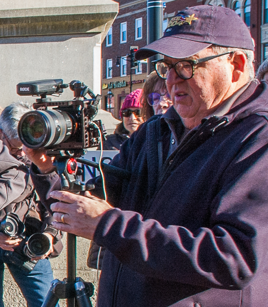 Steve Andrada adjusts his video camera